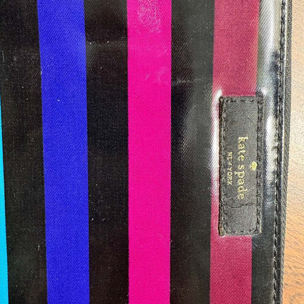 Kate Spade New York Staci Multi Striped Large Zip Wallet - Picture 2 of 4
